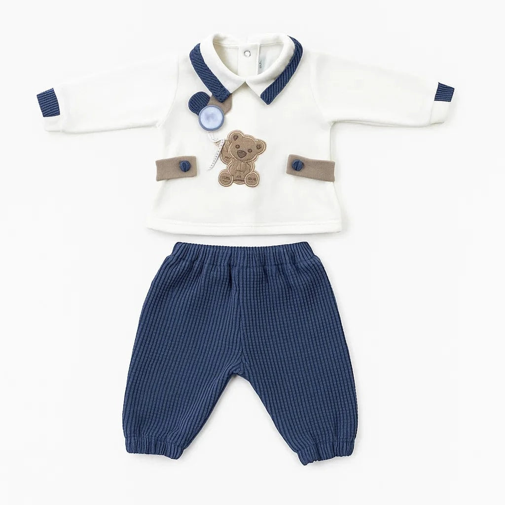 Tutina spezzata ciniglia  - La Sartoria Dei Piccoli