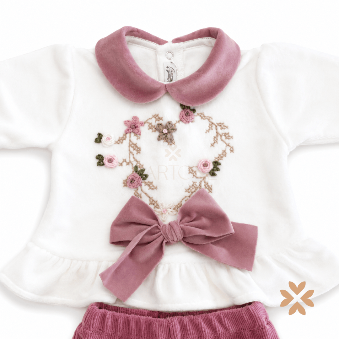 Tutina spezzata in ciniglia - La Sartoria Dei Piccoli
