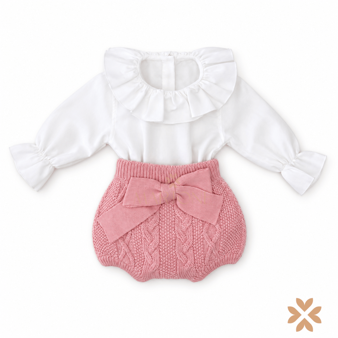 Completo Pagliaccetto con Blusa e Golfino