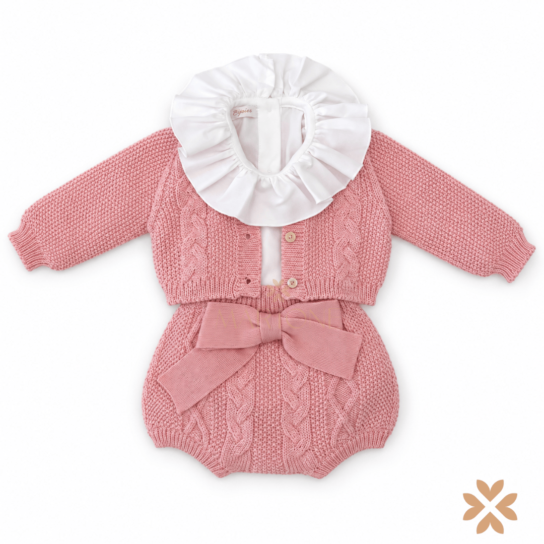 Completo Pagliaccetto con Blusa e Golfino