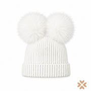 Cappello Doppio Pompon Bianco - Mac Iusion