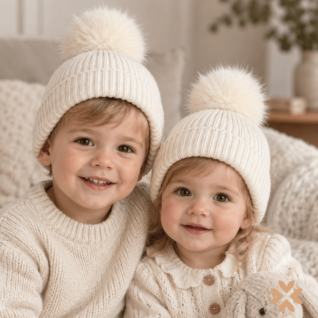Cappello Panna con Pompon - Mac Ilusion
