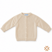 Cardigan Neonato in Maglia Crema con Bottoni - Mac Ilusion