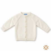Cardigan Neonato in Maglia Panna con Bottoni - Mac Ilusion