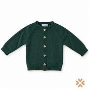 Cardigan Neonato in Maglia Verde Bosco - Mac Ilusion