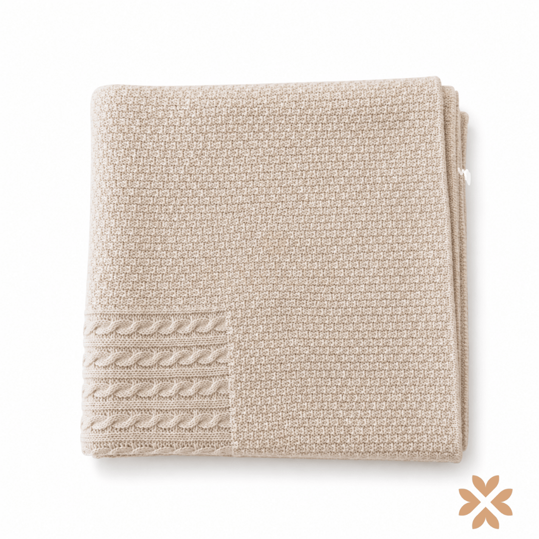 Coperta beige in lana - Mac Ilusion