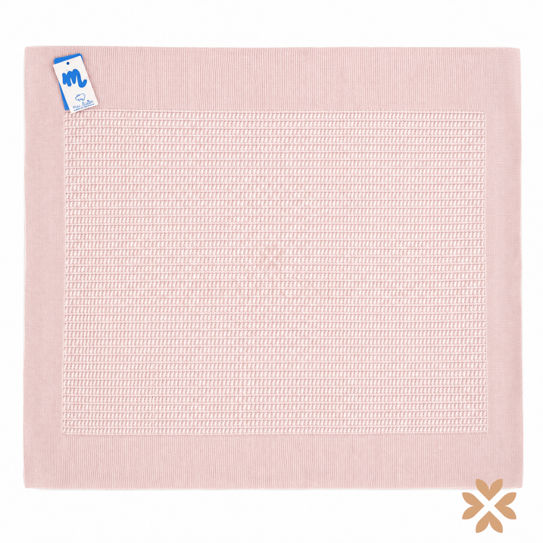 Coperta in lana rosa a trecce - Mac Ilusion