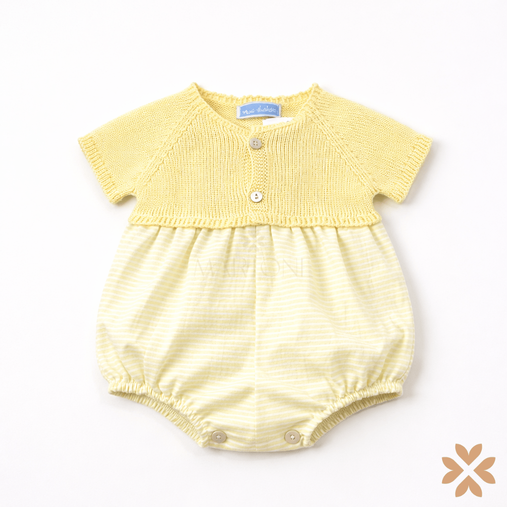 Pagliaccetto a righe giallo limone - Mac Ilusion