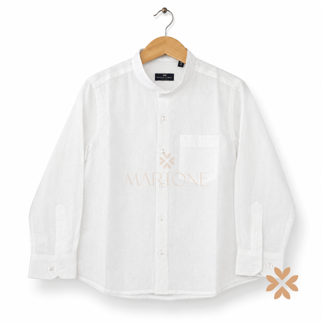 Camicia in lino bianco - Manuell&Frank