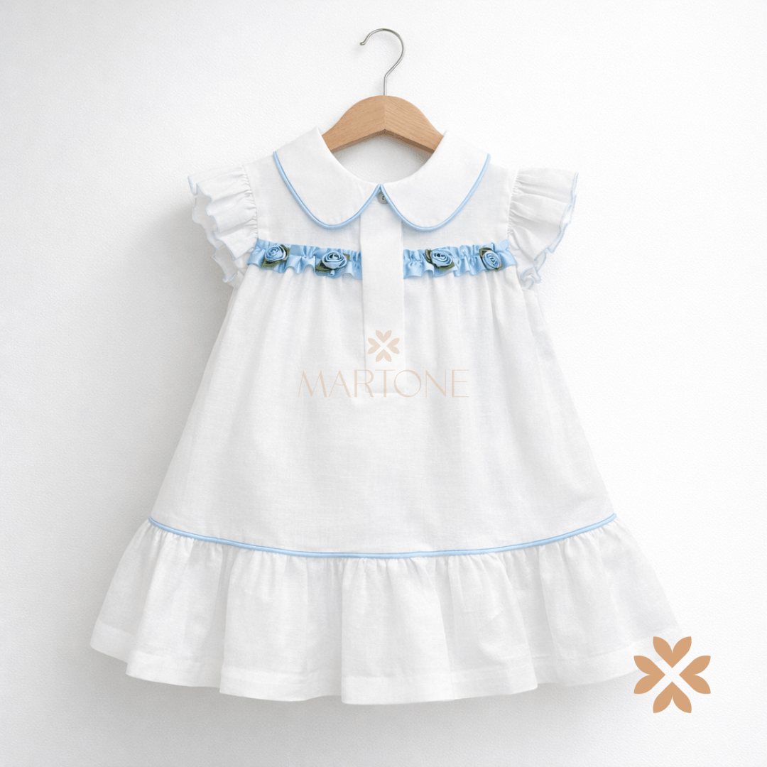 Abitino chemisier svasato in lino - Baby A