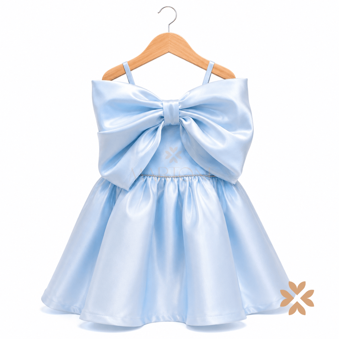 Abito Elegante  Maxi Fiocco - Cielo