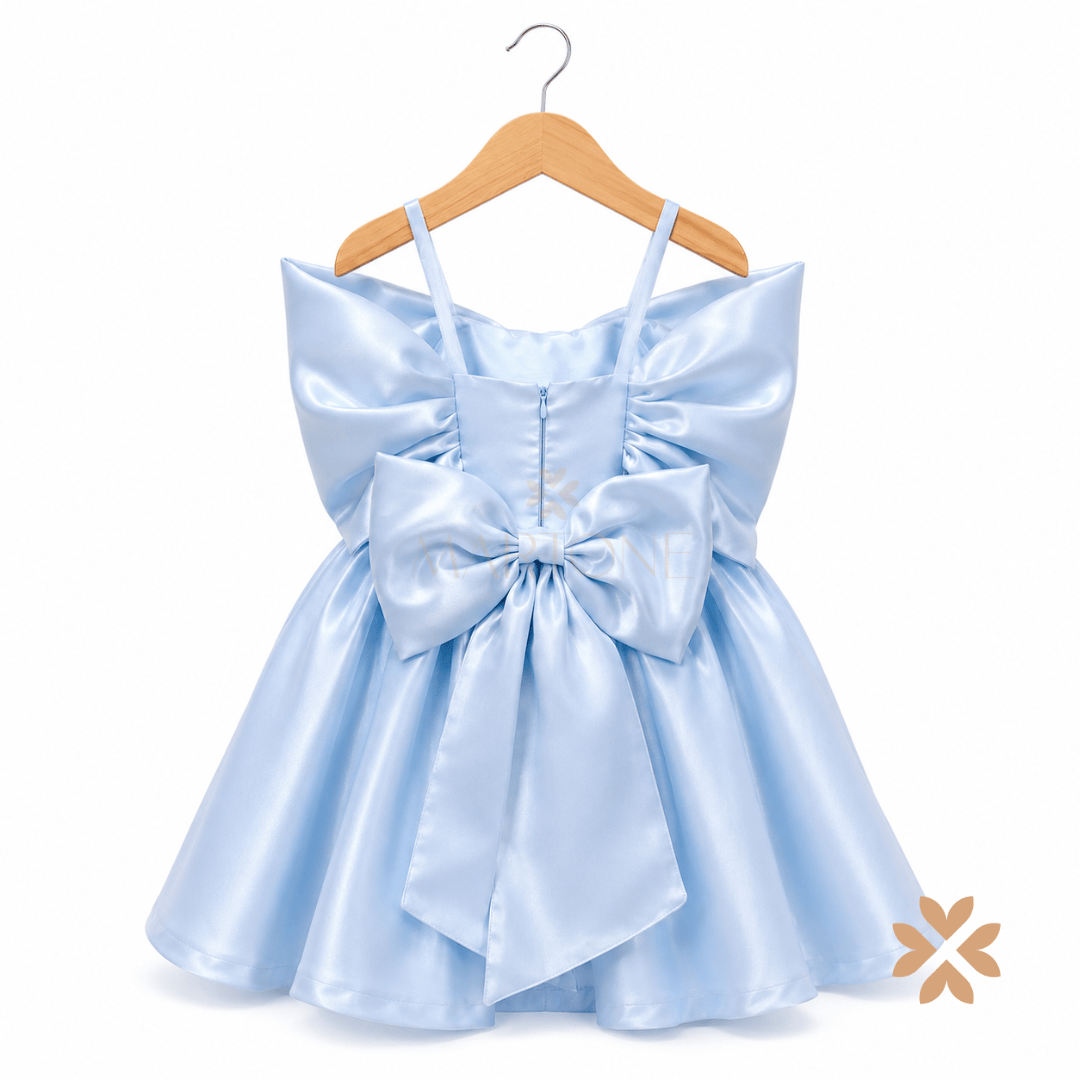 Abito Elegante  Maxi Fiocco - Cielo
