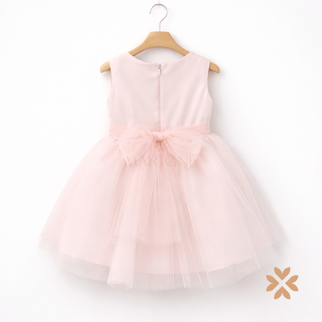 Abito in tulle cintura fiori con perle - Baby A