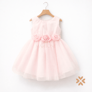Abito in tulle cintura fiori con perle - Baby A