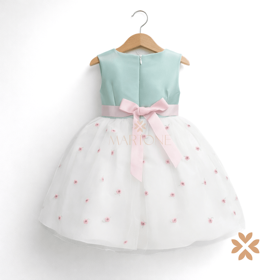 Abito tulle e rose ricamate - Baby A