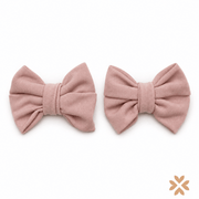 Ferrettini con fiocco rosa cipria
