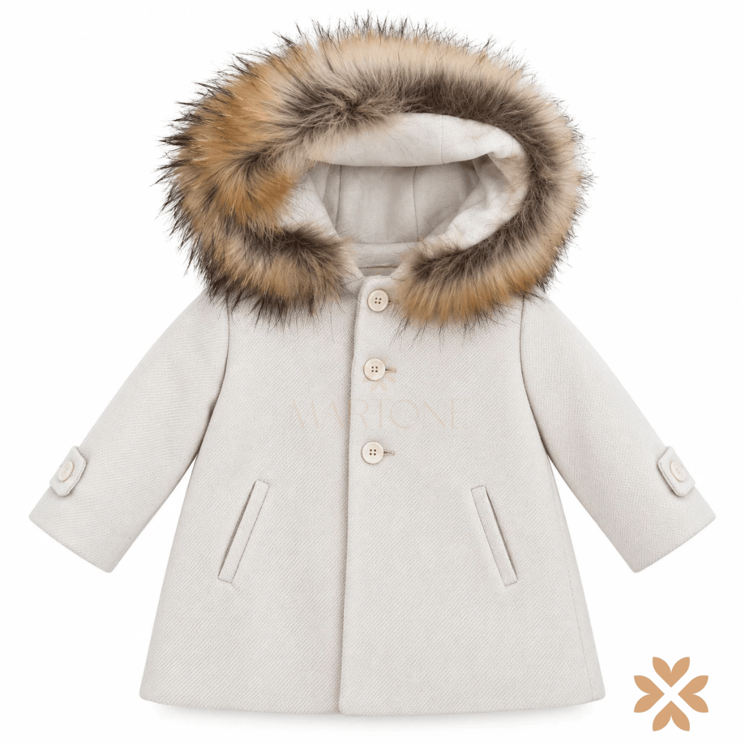 Cappotto in Panno con Ecopelliccia