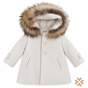 Cappotto in Panno con Ecopelliccia