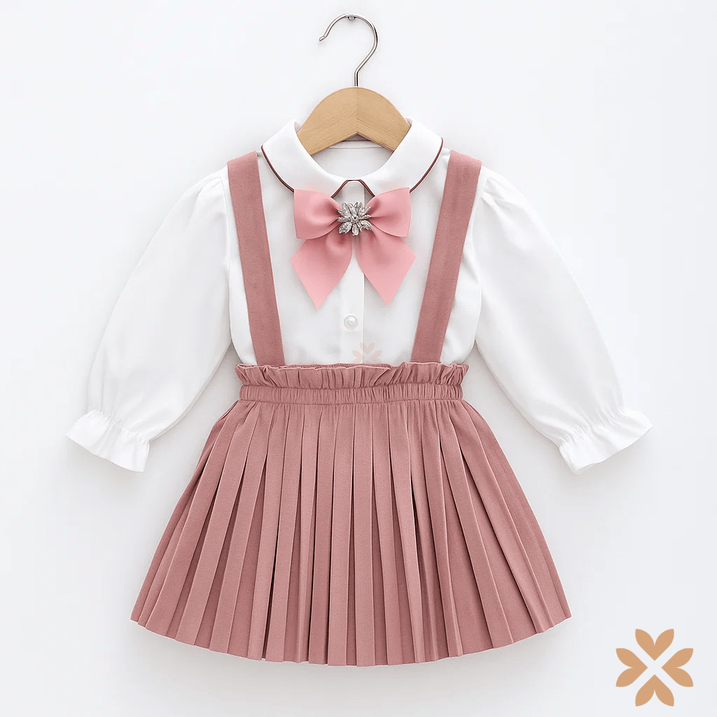 Completo due pezzi plisse