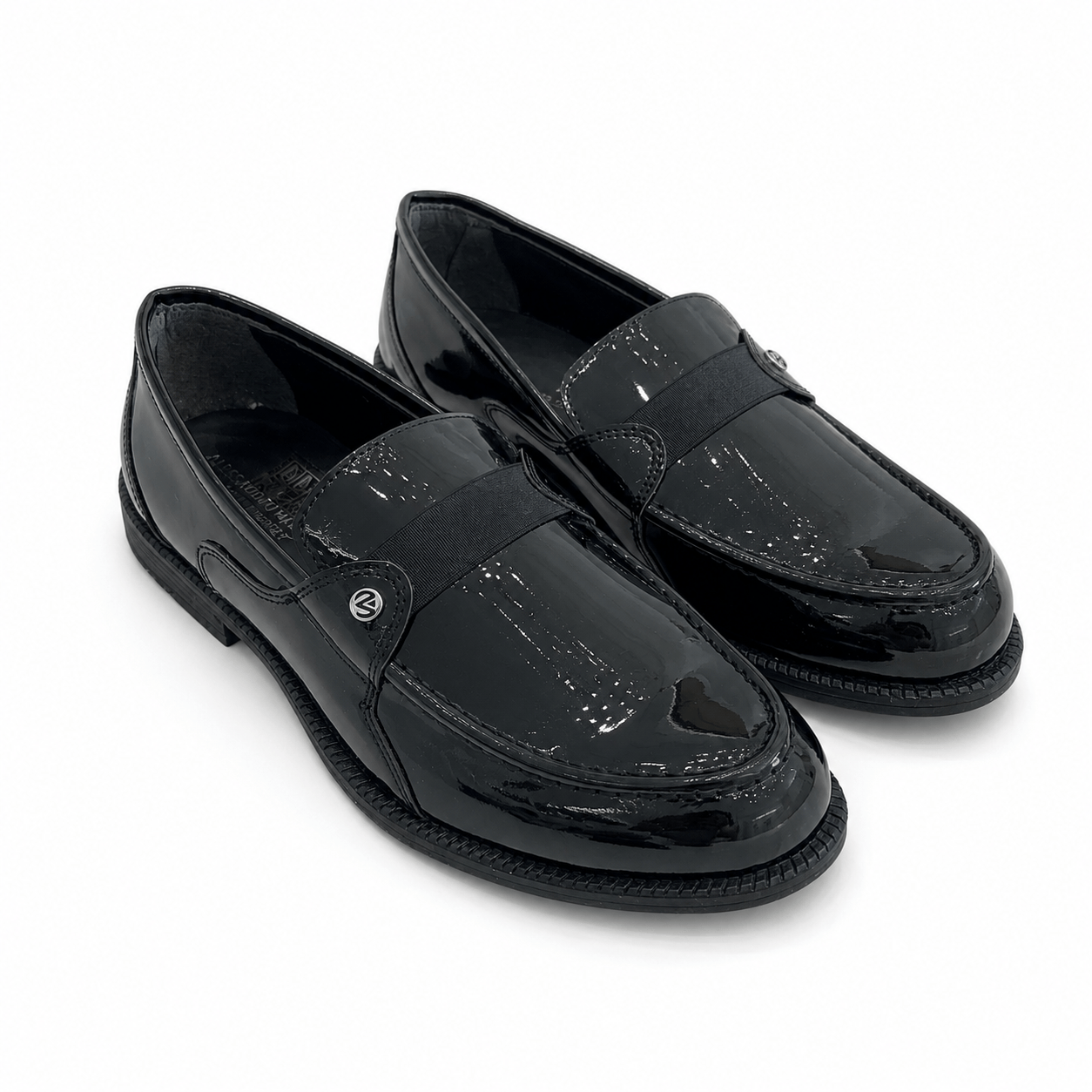 Mocassino cerimonia bimbo nero lucido