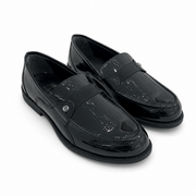 Mocassino cerimonia bimbo nero lucido