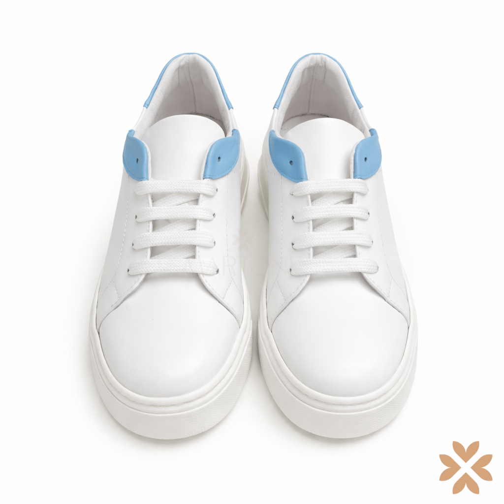 Sneakers talloncino celeste