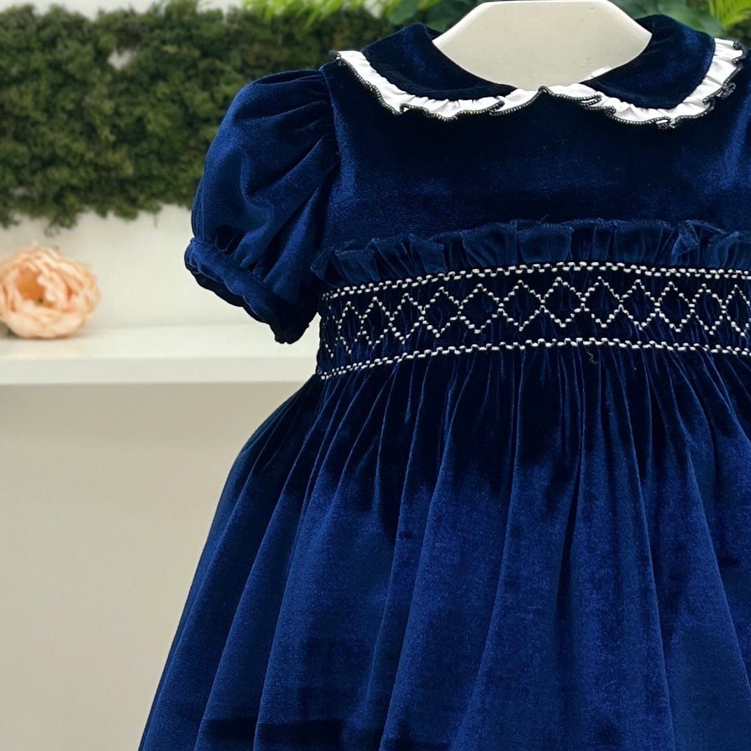 Abito elegante velluto blu royal
