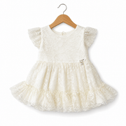 Abito bambina in pizzo panna