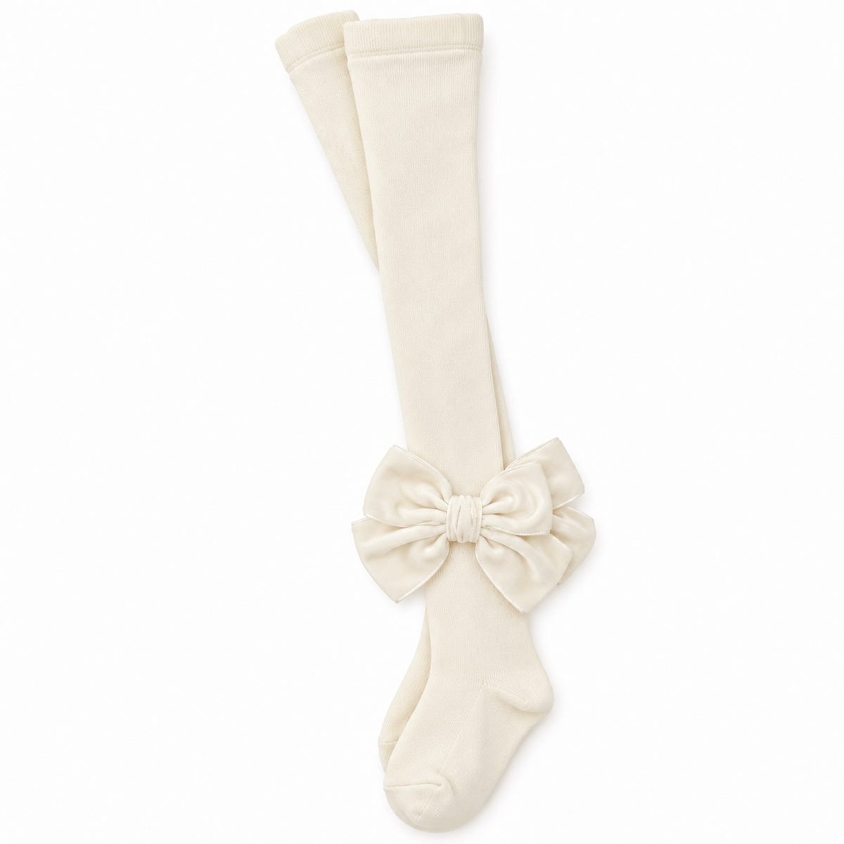 Calza Bianca di lana con Fiocco  - MeiaPata