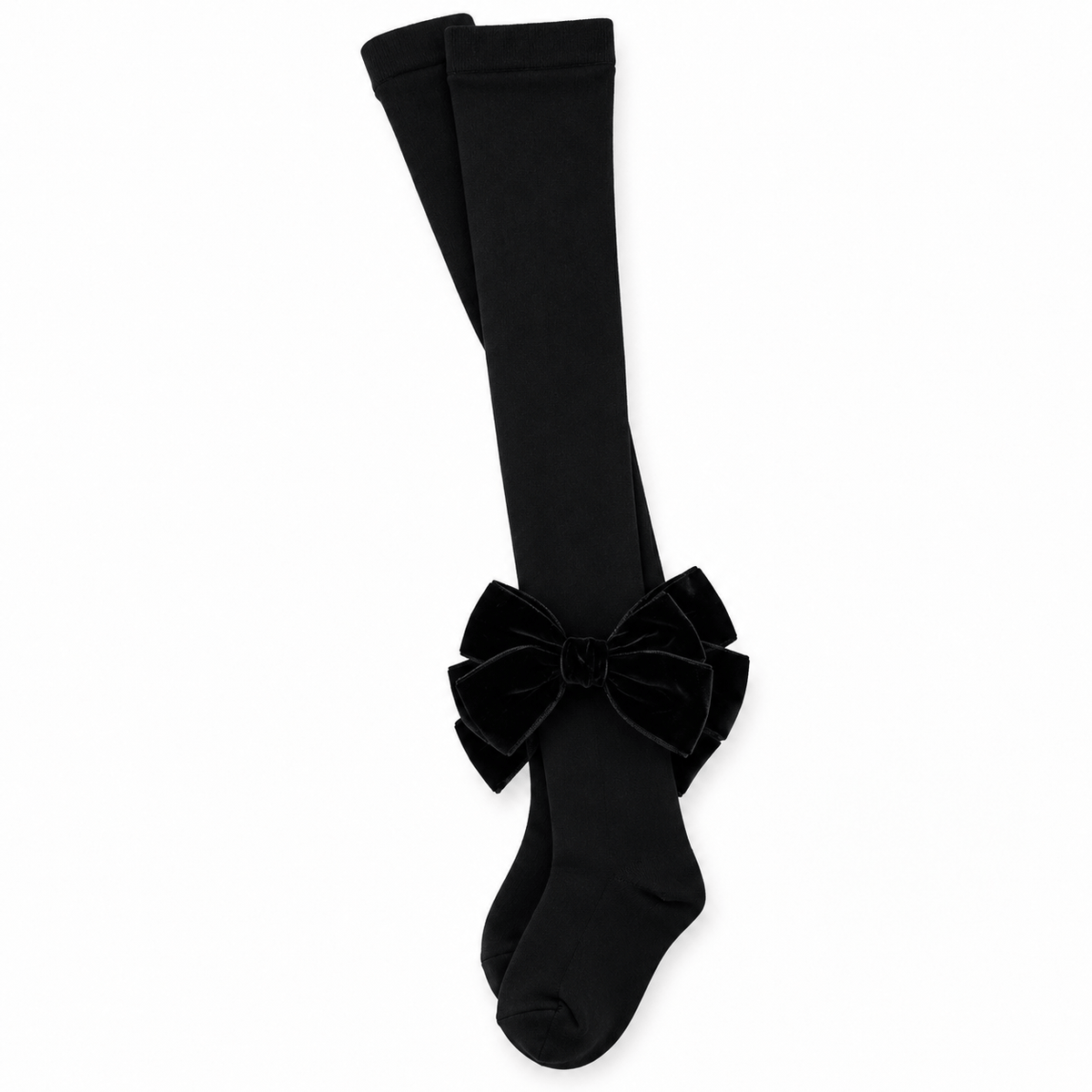 Calza Nera di lana con Fiocco  - MeiaPata