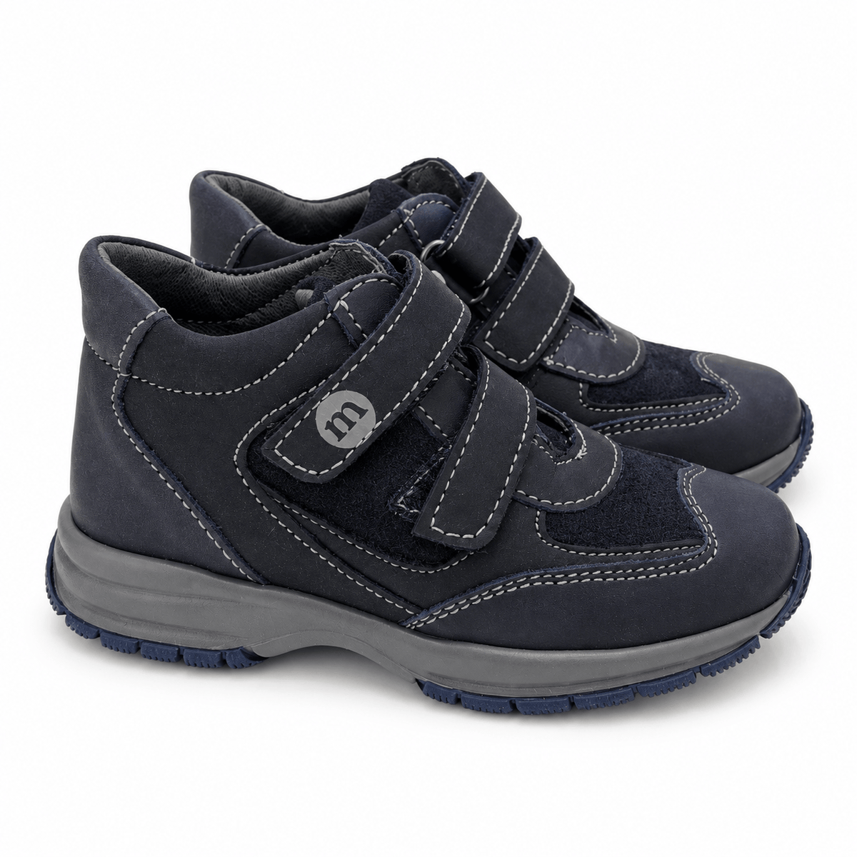 Scarponcini blu con doppio strappo