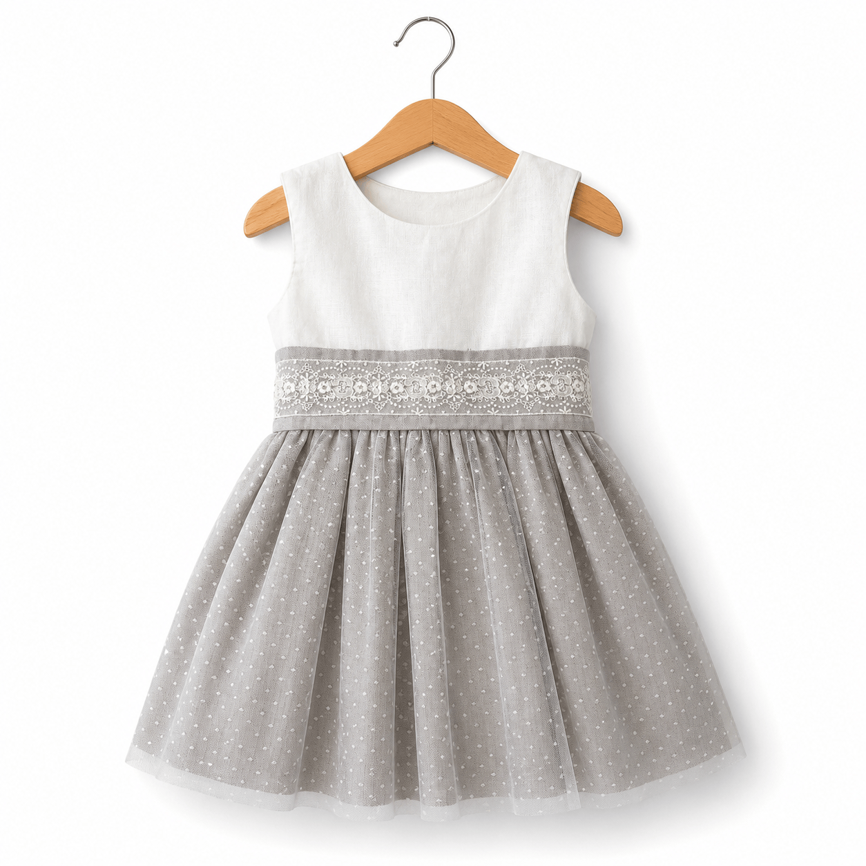 Abito elegante tulle plumetis - Menninas