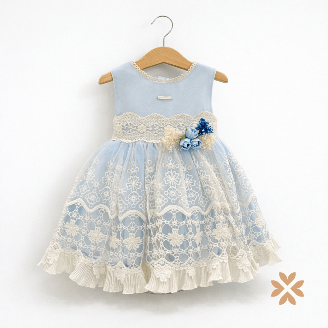 Abitino tulle e pizzo macramè - Mimosa
