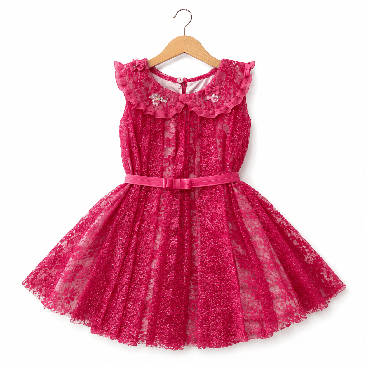 Abito in pizzo Fucsia - Mon A