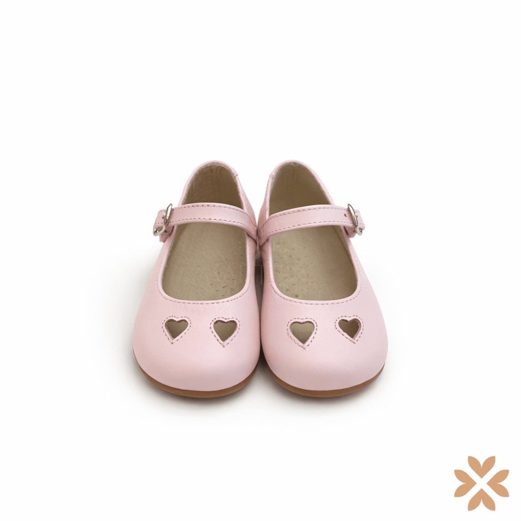 Ballerine rose cuori traforati