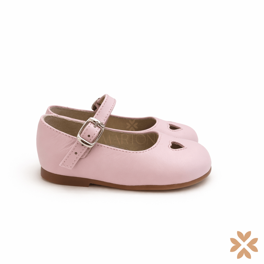 Ballerine rose cuori traforati