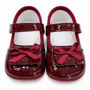 Scarpina culla in vernice bordeaux - Panyno