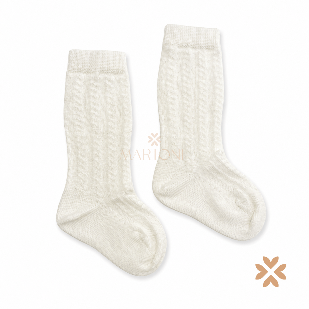 Calze in filo di cotone a trecce - Paolo Romboli