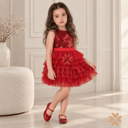 Abito Paillettes e Tulle - Petit Posh