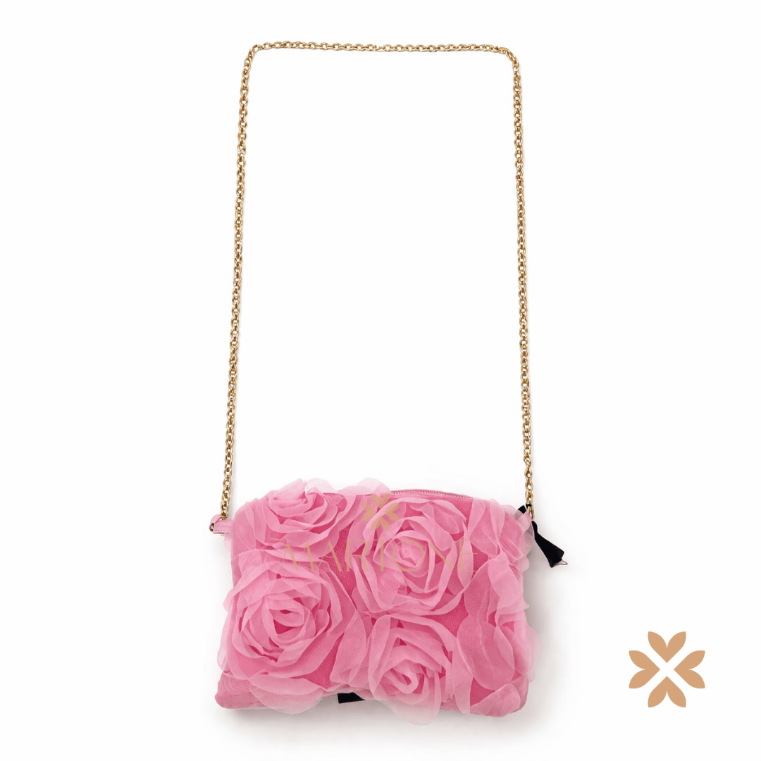 Borsetta rivestita con rose
