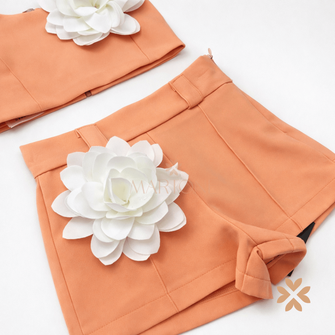 Coordinato top crop e shorts - Petit Posh