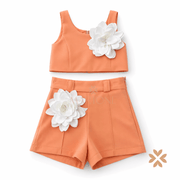 Coordinato top crop e shorts - Petit Posh