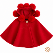 Mantella in Panno Con Pompon - Petit Posh