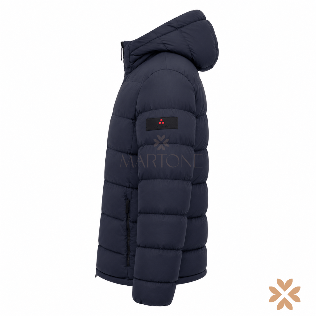 Piumino Boggs blu con cappuccio – Peuterey