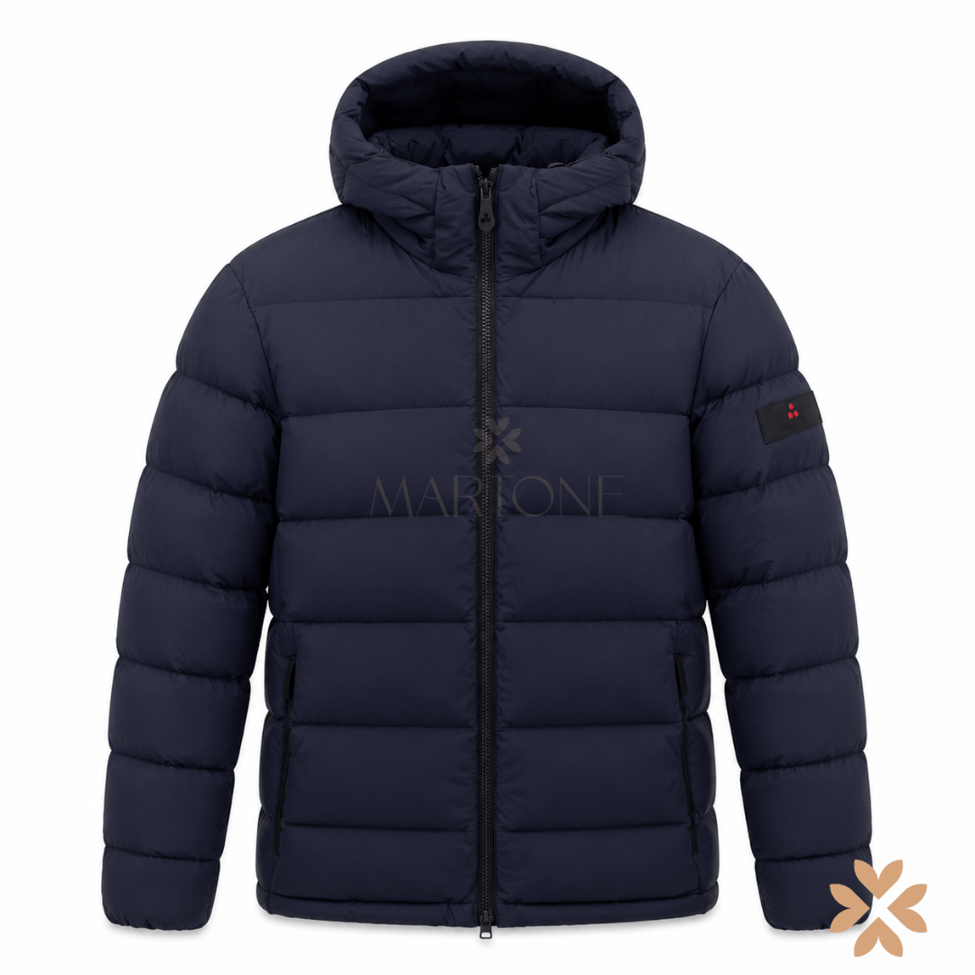 Piumino Boggs blu con cappuccio – Peuterey