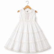 22129 - Abito in cotone e pizzo Phi Clothing