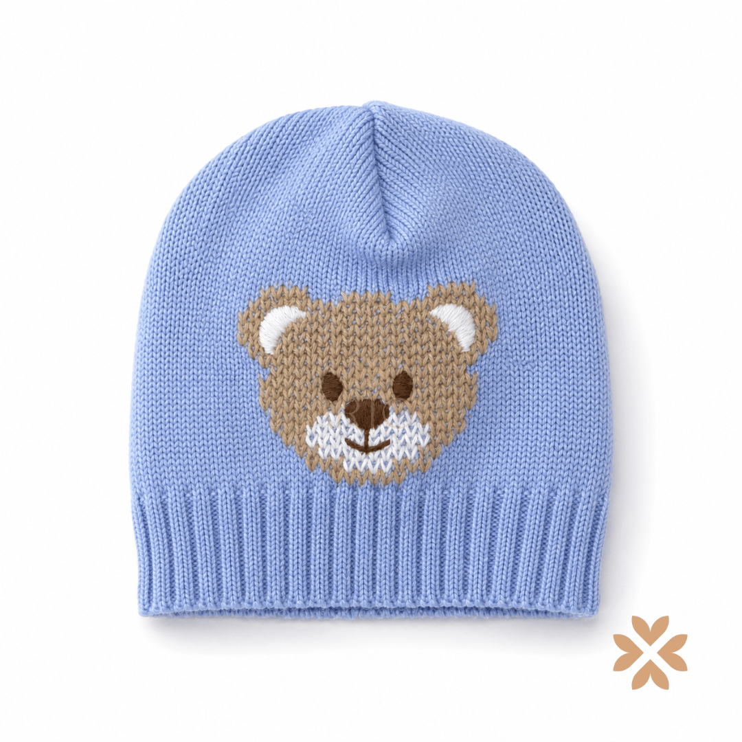 Cappello Teddy Cielo lana - Primodì Bebè