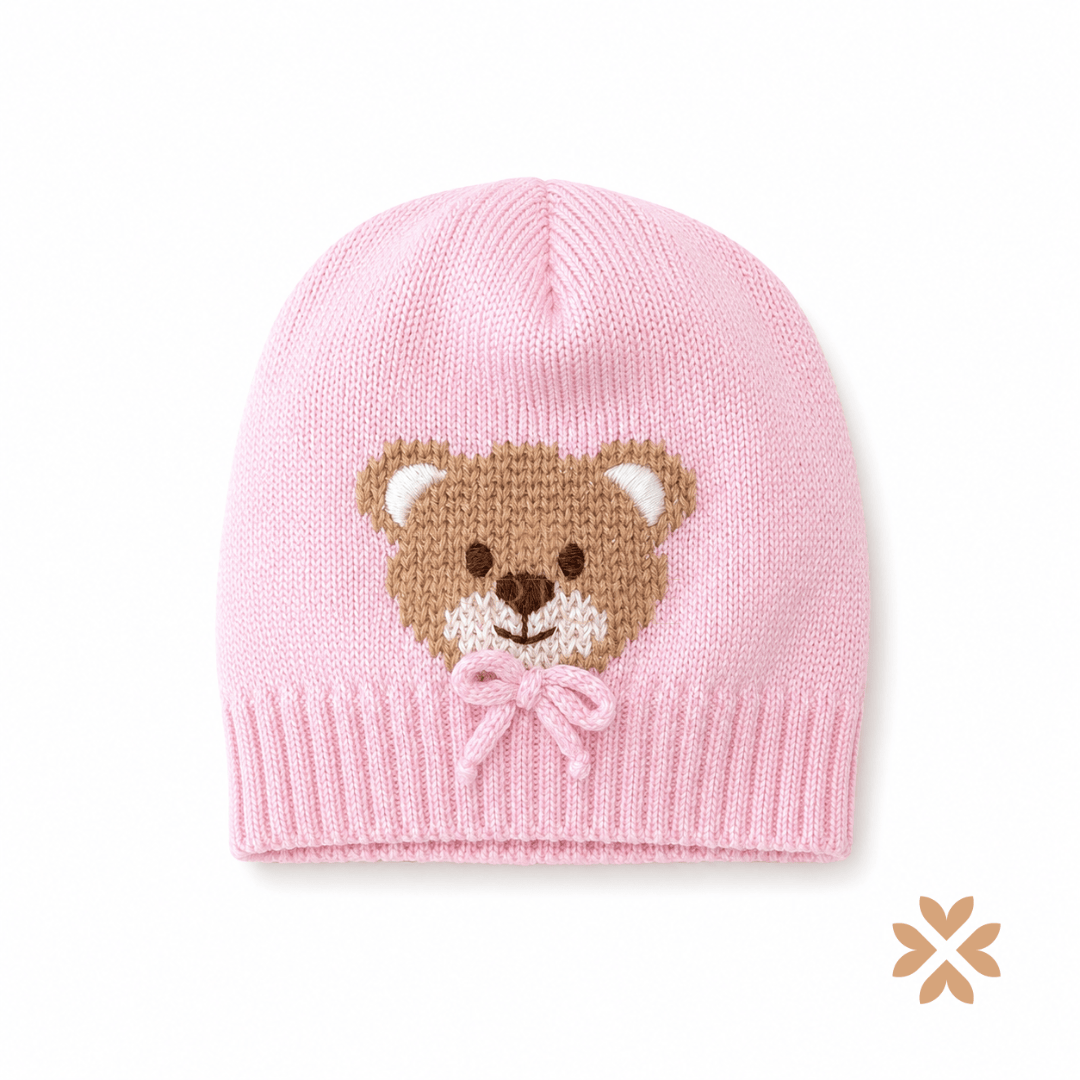 Cappello Teddy Pink in lana - Primodì Bebè