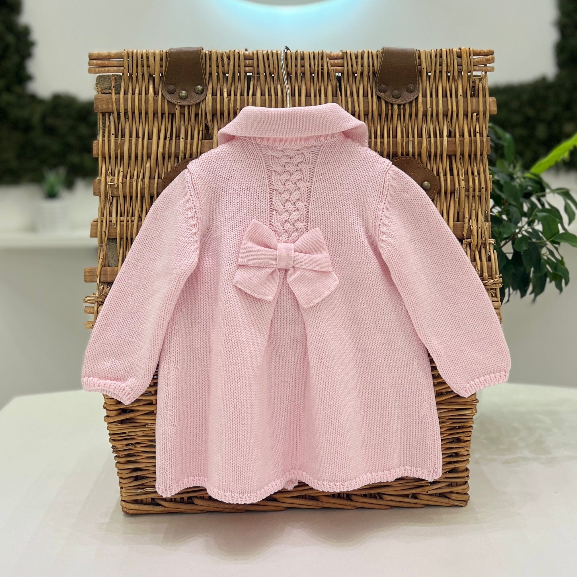 Cappotto in lana con fiocchi