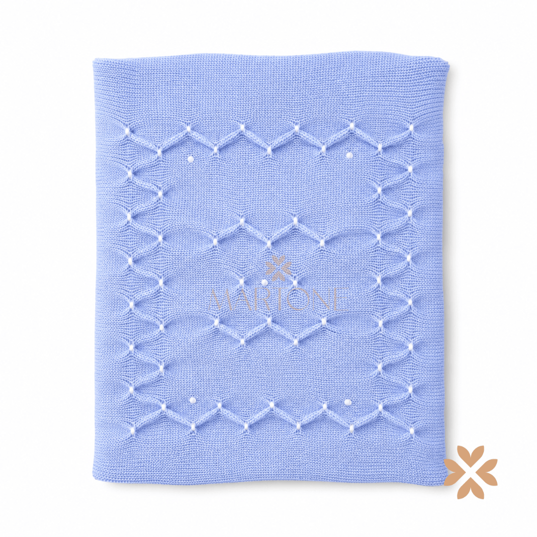 Coperta lana in punto smock - Primodì Bebè